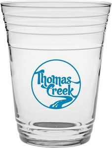 The Fill Up 16 Oz. Clear Drinking Glass - Screenprinted 1 Color 1 Location -  4.78" H x 3.77" Diameter